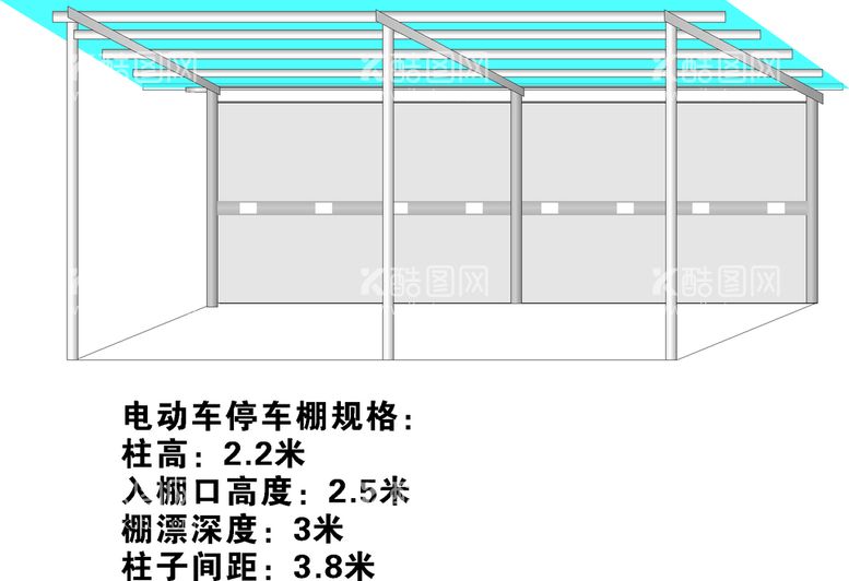 编号：80669011270045223713【酷图网】源文件下载-车棚效果图