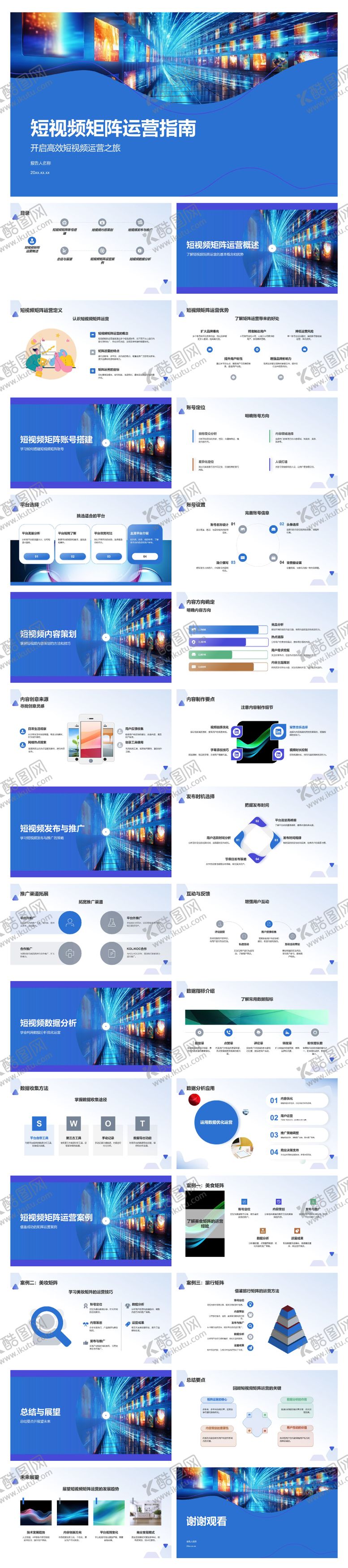 编号：19000212110118465542【酷图网】源文件下载-短视频矩阵运营指南PPT