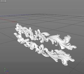 C4D模型欧式雕花
