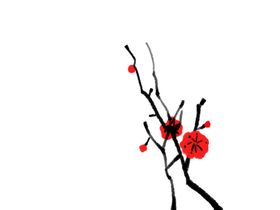 梅花树枝元素