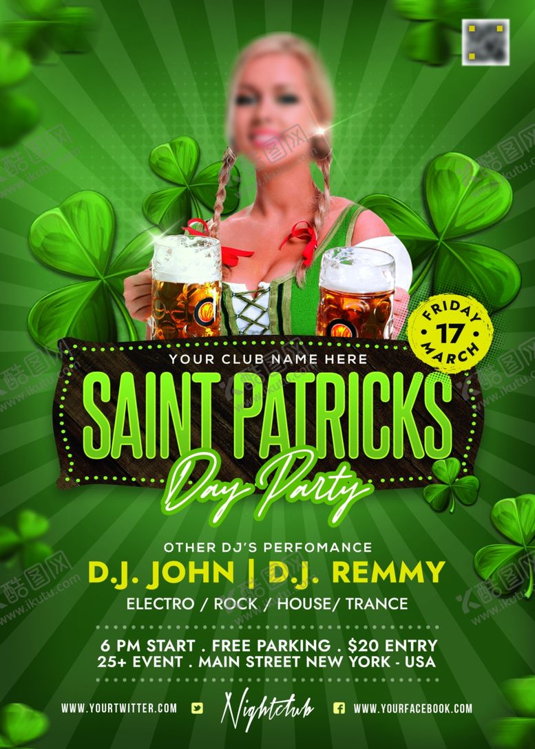 编号：75505209090801042445【酷图网】源文件下载-圣帕特里克节宣传单