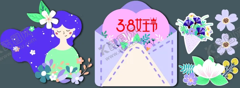 编号：13021704271713093294【酷图网】源文件下载-三八节场景布置