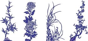 矢量传统经典方形花纹