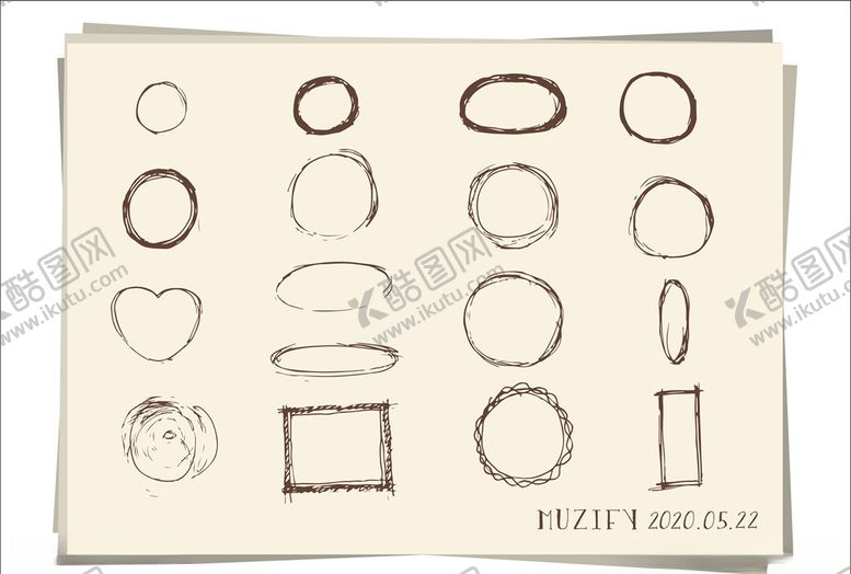 编号：12237609160819504831【酷图网】源文件下载-16款入涂鸦边框设计