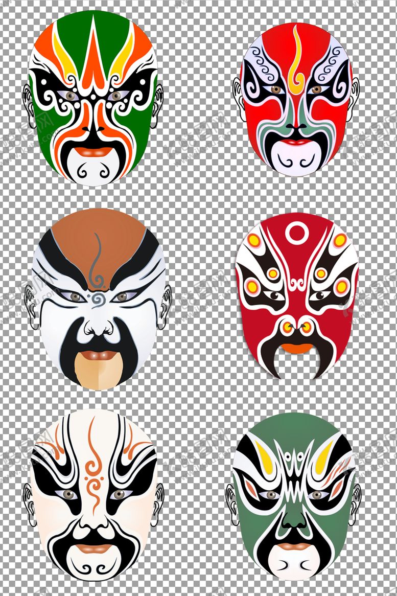 编号：37374409240506546194【酷图网】源文件下载-国粹京剧脸谱