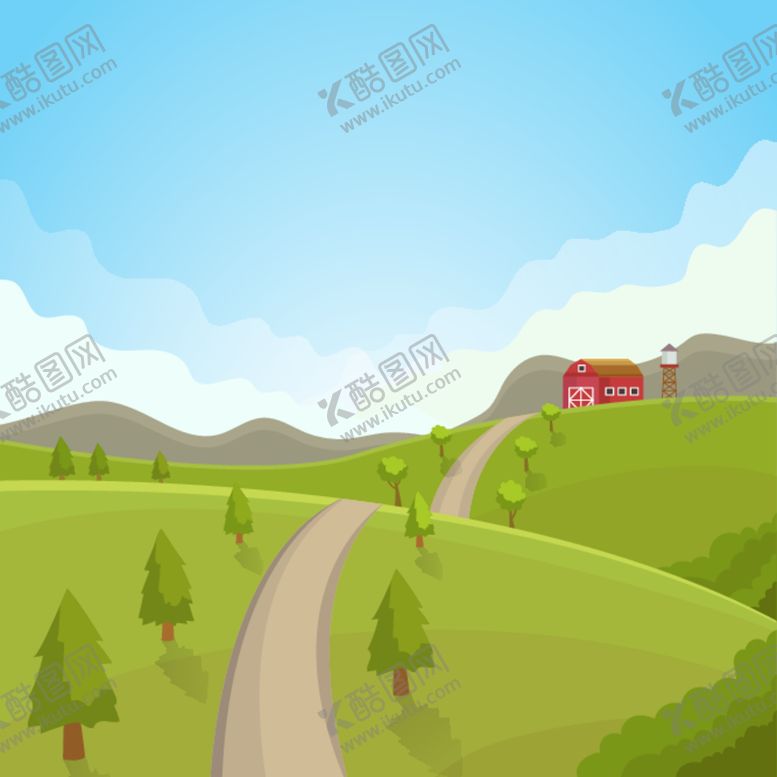 编号：77587512110013526722【酷图网】源文件下载-矢量农场背景