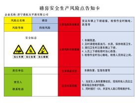 磅房安全生产告知卡