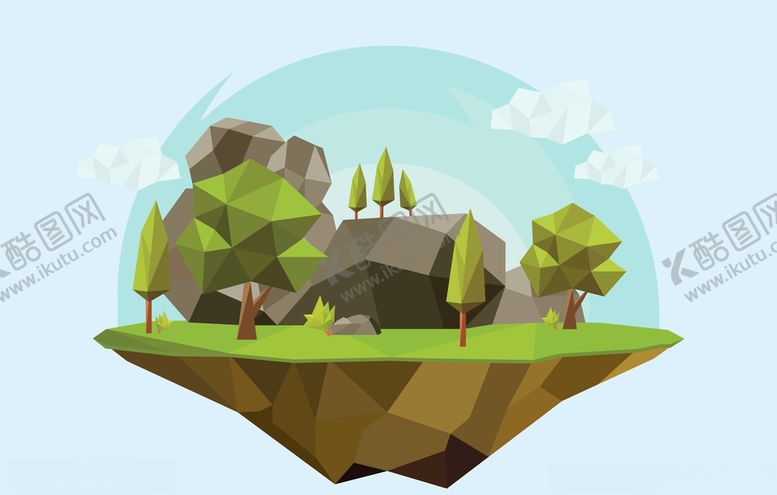 编号：58957509241925461988【酷图网】源文件下载-森林小岛