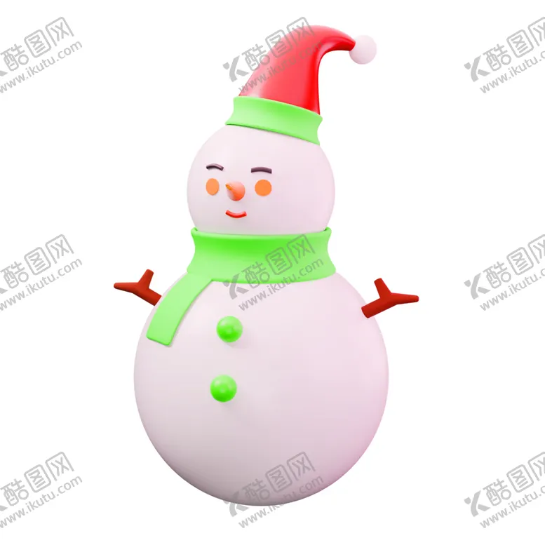 编号：42184001170234286986【酷图网】源文件下载-3D雪人