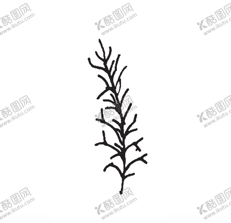 编号：34580707122311115104【酷图网】源文件下载-黑白涂鸦植物