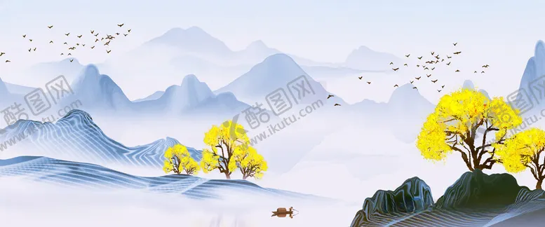 编号：57305512010949429408【酷图网】源文件下载-中国风山水背景