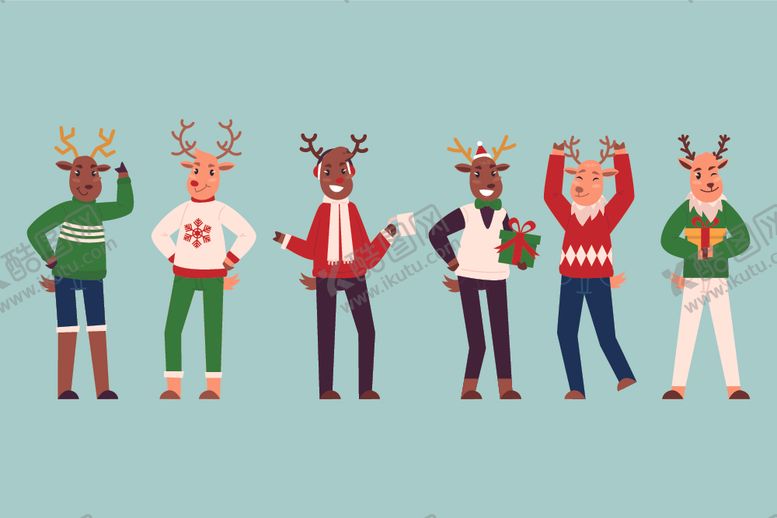 编号：61600209191952138069【酷图网】源文件下载-卡通圣诞人物