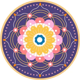 彩色复古花纹