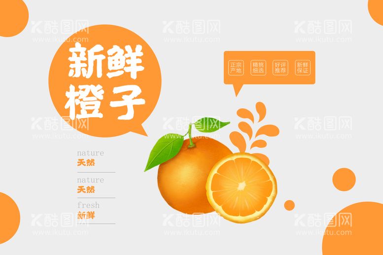 编号：01427609280837262786【酷图网】源文件下载-手绘橙子海报