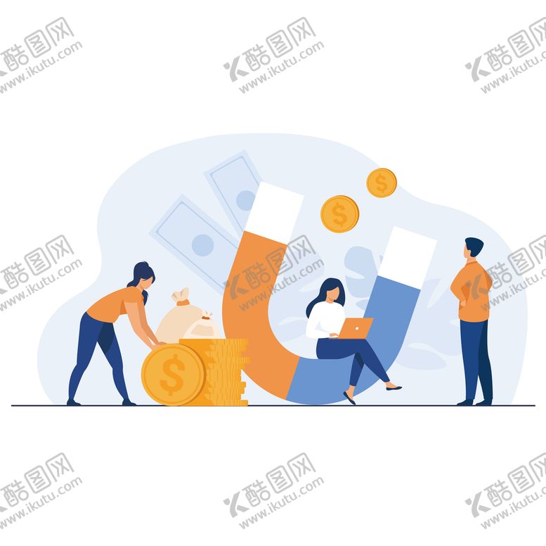 编号：14726510032140183918【酷图网】源文件下载-矢量商务人物插画金融银行培训