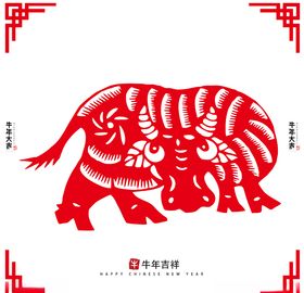 牛年剪纸