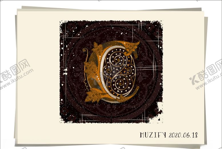 编号：68544710172224105715【酷图网】源文件下载-C复古字母设计