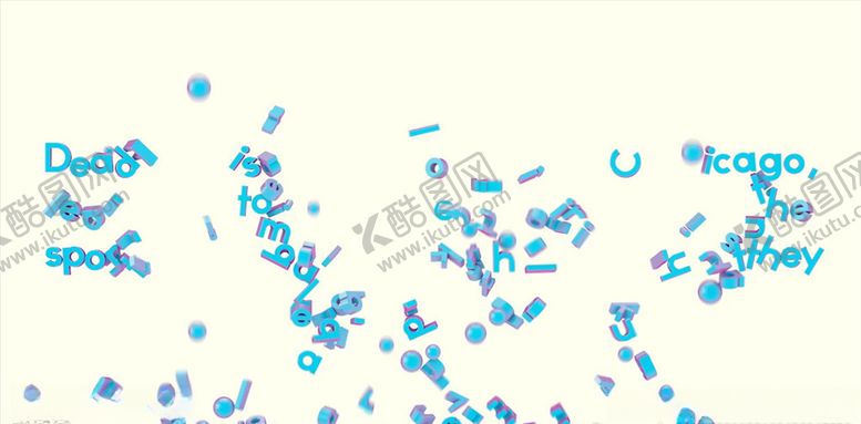 编号：39439307021952582171【酷图网】源文件下载-C4D模型相互碰撞的字母