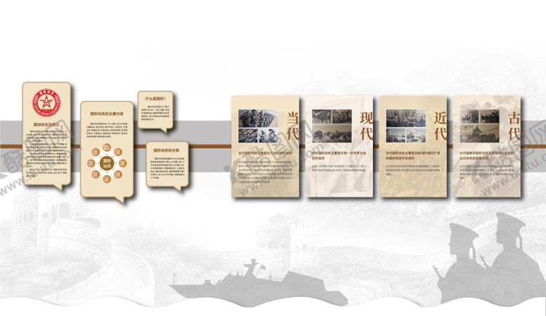 编号：67790909101724568813【酷图网】源文件下载-国防动员文化墙背景板