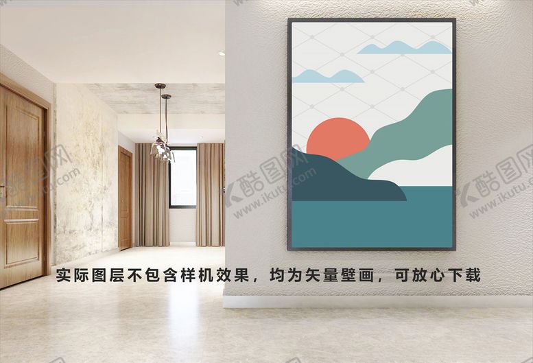 编号：38410006180903173841【酷图网】源文件下载-日本大厅壁画客厅挂画