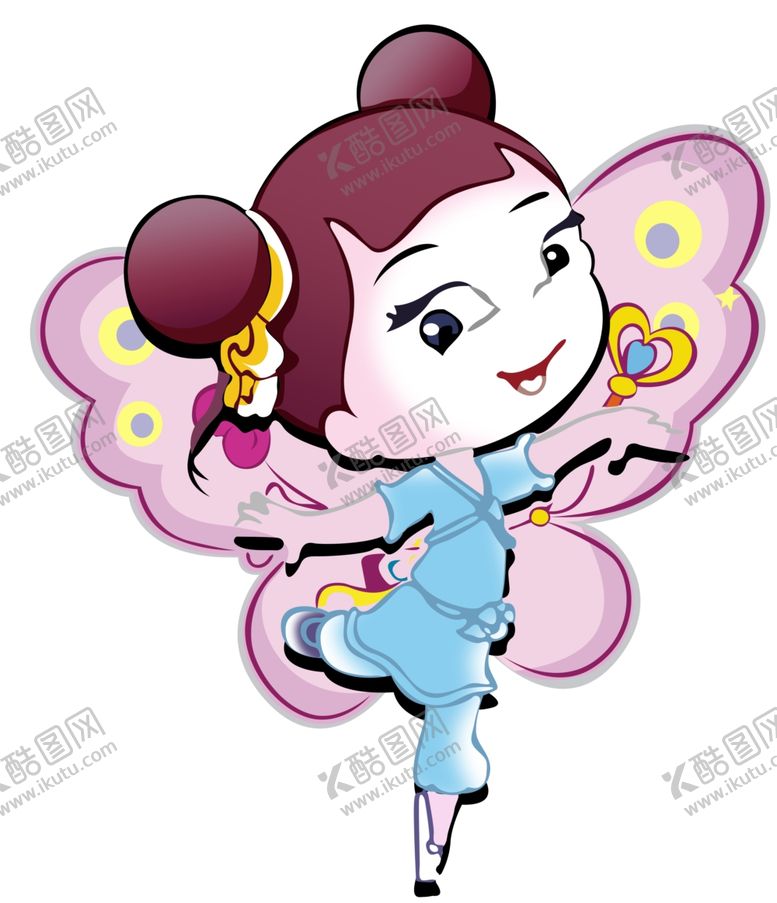 编号：43187907061740199046【酷图网】源文件下载-卡通漫画翅膀女孩潮牌图案