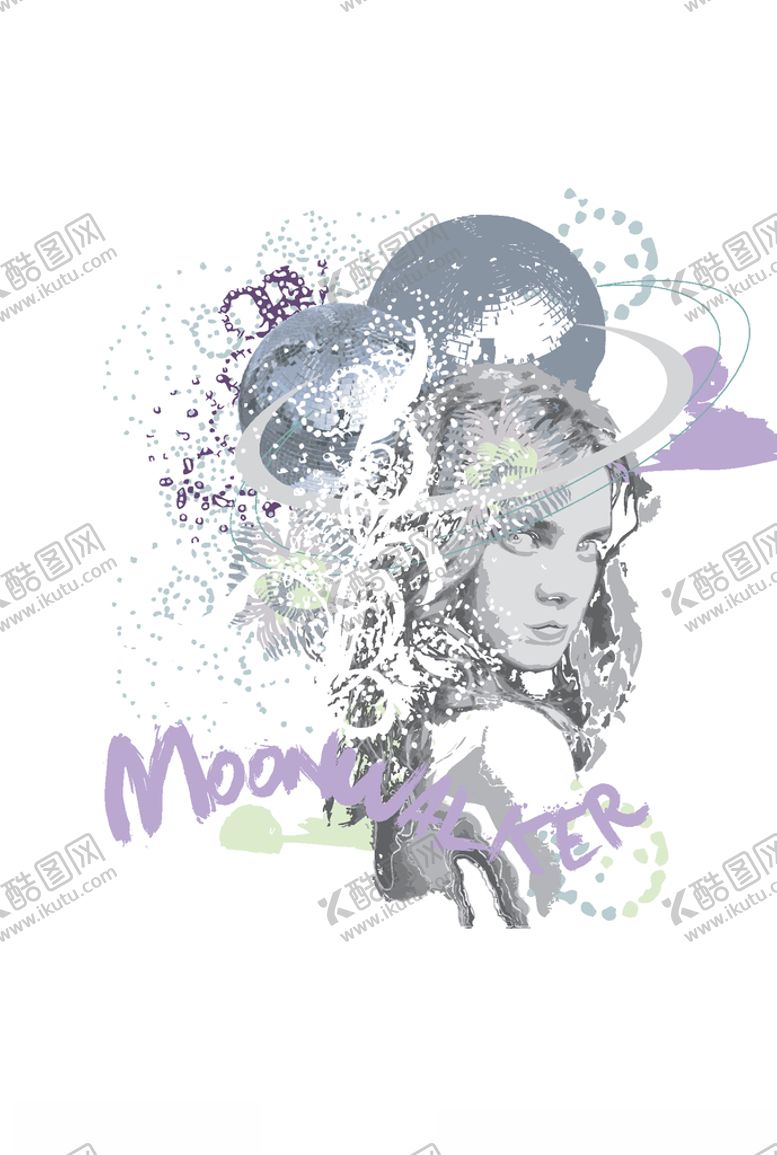 编号：20478805041037042946【酷图网】源文件下载-女装人物印花