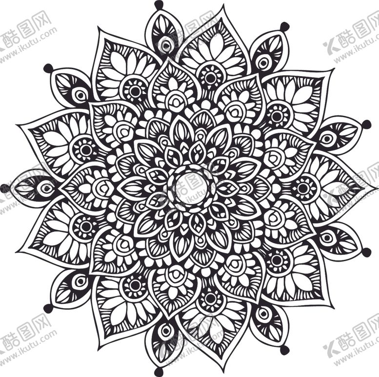 编号：39626911010151267280【酷图网】源文件下载-曼陀罗花纹
