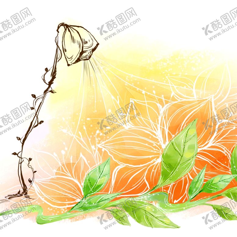 编号：56618612010935152152【酷图网】源文件下载-唯美绿叶水彩挂画装饰画