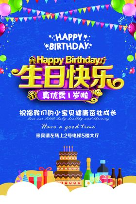 生日快乐祝福海报会背景