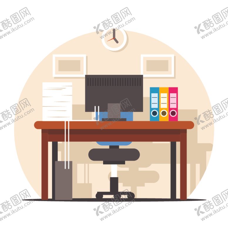 编号：35623412121810452537【酷图网】源文件下载-办公室矢量插画