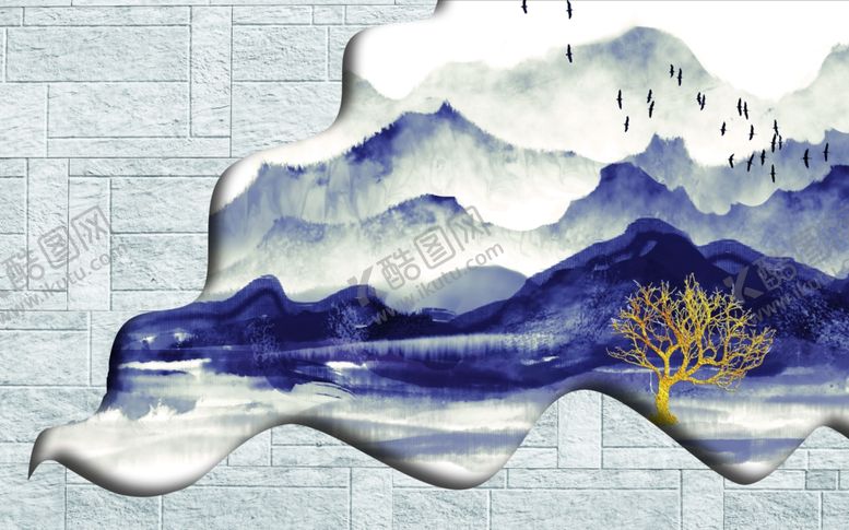 编号：96289209231003283837【酷图网】源文件下载-中式背景墙