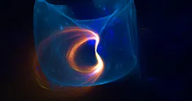 炫彩粒子光线光效舞台背景斑点特束