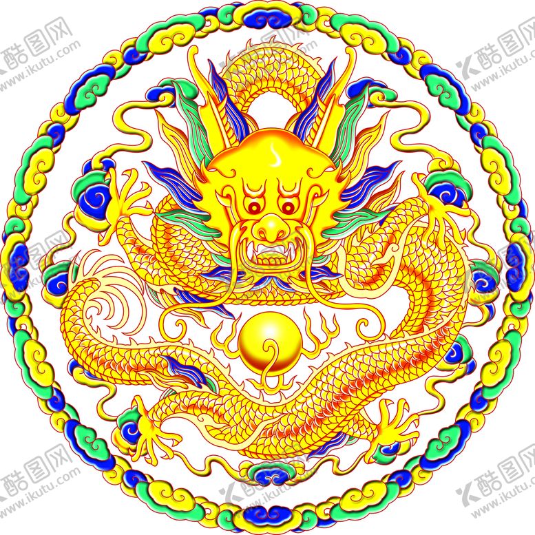 编号：12458310021502475423【酷图网】源文件下载-祥云盘龙
