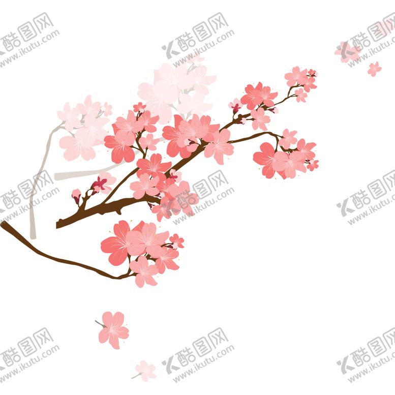 编号：48602709200119021260【酷图网】源文件下载-樱花素材樱花花瓣飘落花