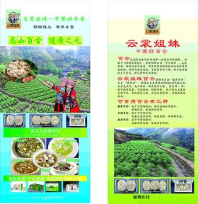 百合云雾绿茶宣传页展示