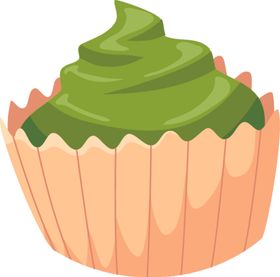 抹茶相关卡通绿色矢量图