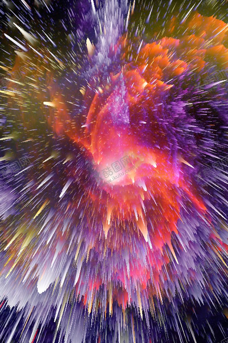 编号：31611306250904321407【酷图网】源文件下载-炫酷星空爆炸色彩背景