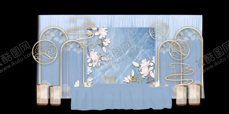 编号：80521209241000143500【酷图网】源文件下载-水墨新中国风婚礼设计背景