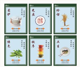 食堂文化食堂展板
