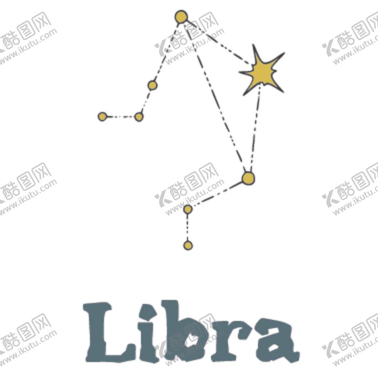 编号：79252509292032374483【酷图网】源文件下载-天空星座插画图案
