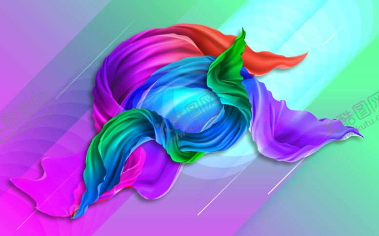 编号：94148610012351304690【酷图网】源文件下载-彩色丝绸