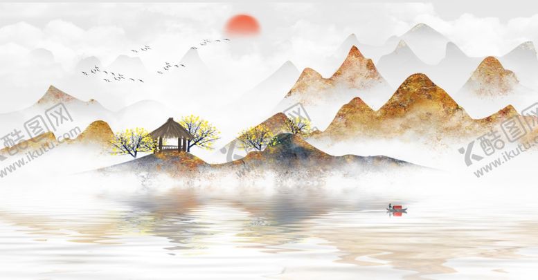 编号：39561105180440486943【酷图网】源文件下载-水墨山水