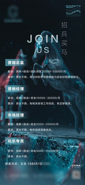 酒吧夜店招聘海报