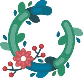 圣诞花环免抠图