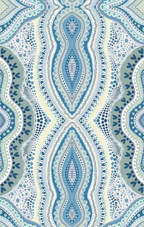 清新几何绿植纹理图案