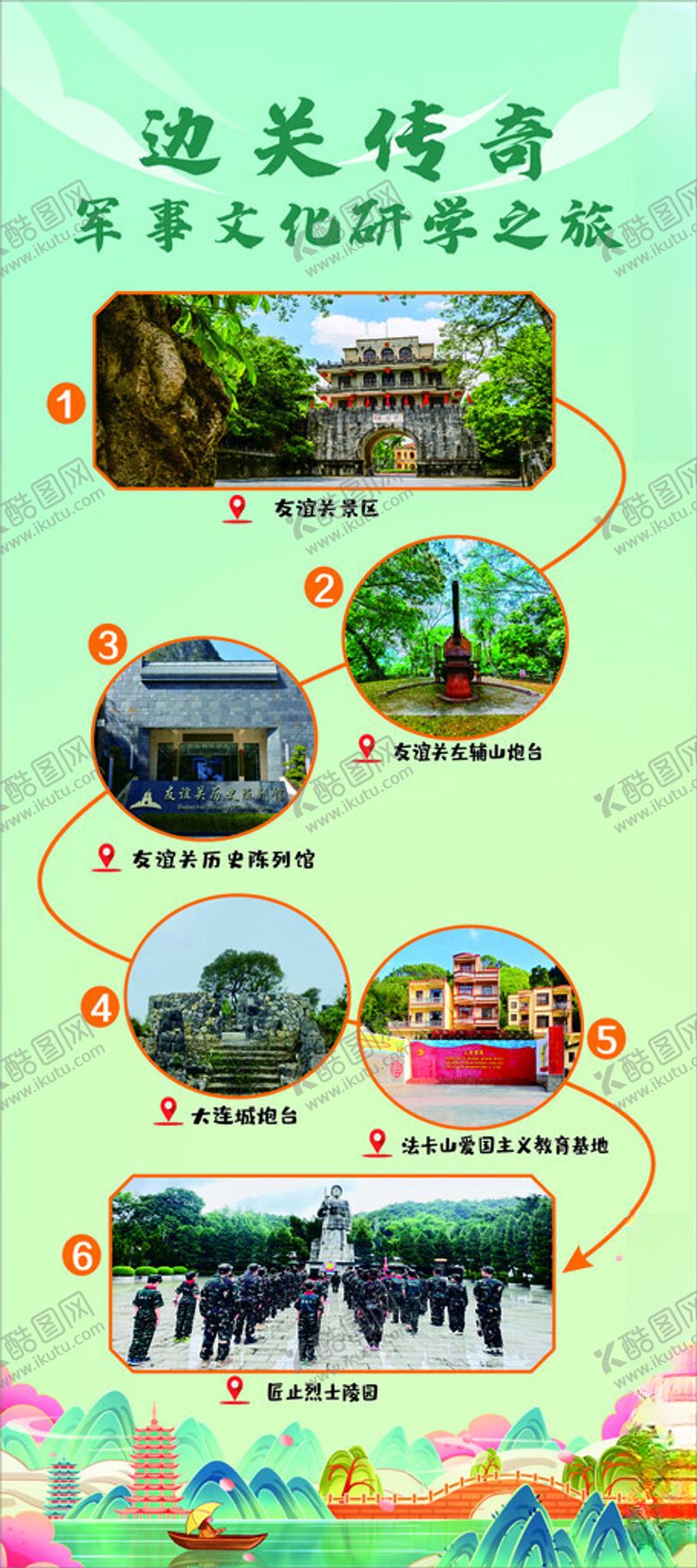 编号：89007104100149084877【酷图网】源文件下载-边关旅游路线图