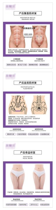 产后系列对比图海报