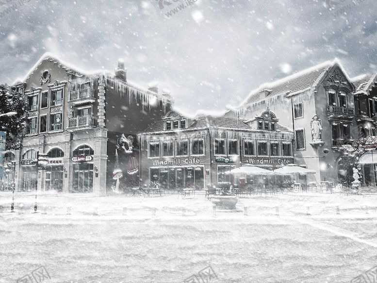 编号：04137509241911215789【酷图网】源文件下载-街道雪景