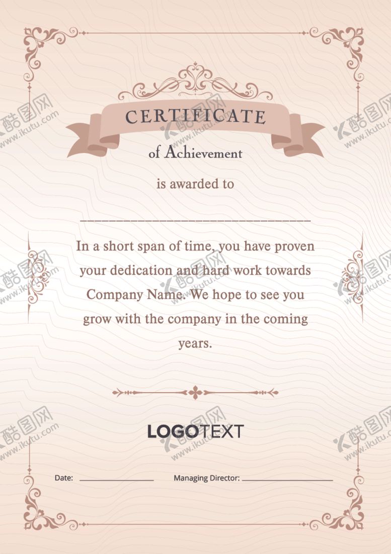 编号：80922306301853095304【酷图网】源文件下载-证书模板