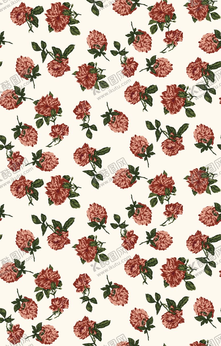 编号：95565004041517157202【酷图网】源文件下载-大牌玫瑰花卉无缝图案